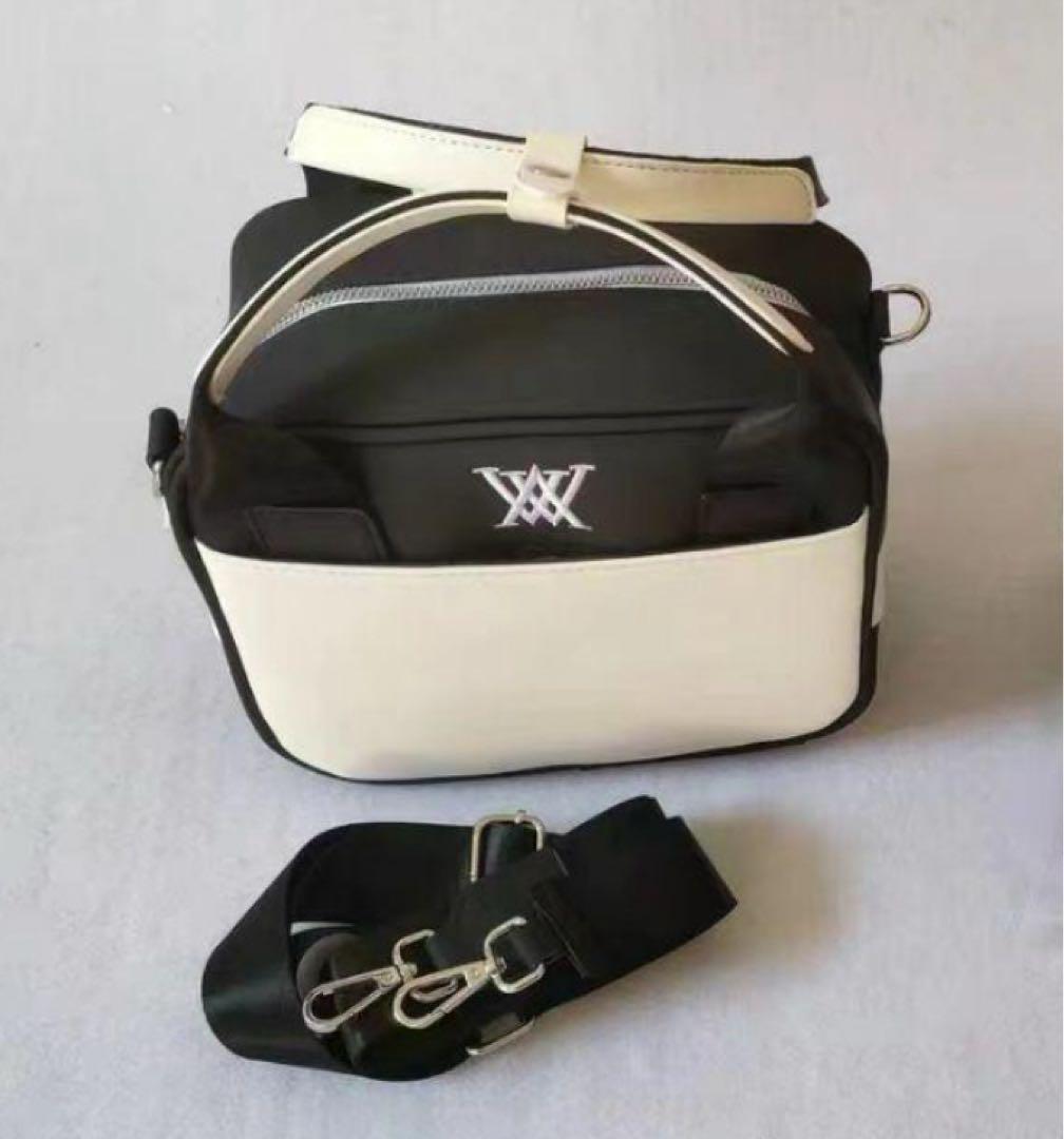 ANEWGOLF ラウンドバック ミニショルダーバッグ 黒と白　新品未使用品