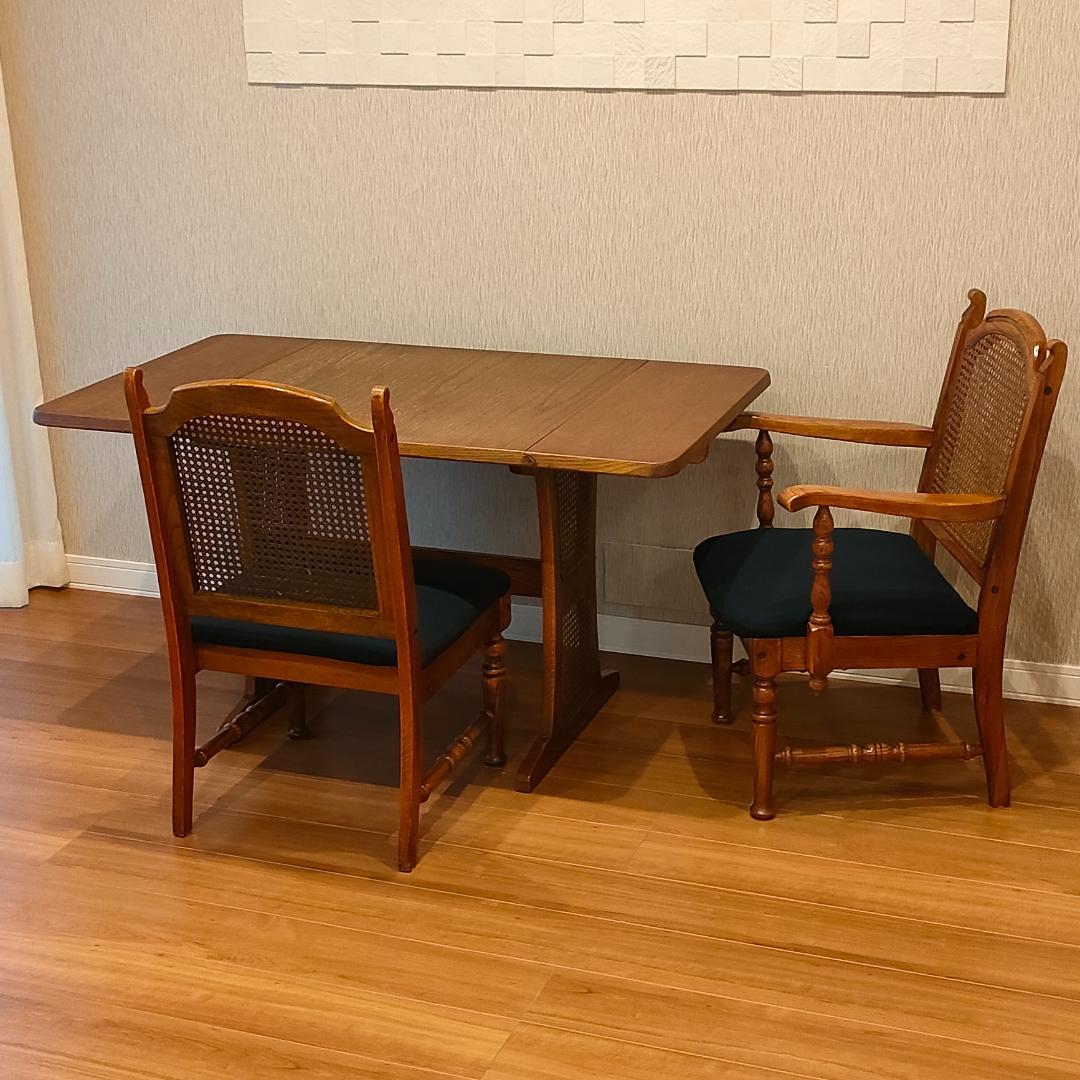 三越ブルージュ　バタフライテーブル　伸長式ダイニングテーブル