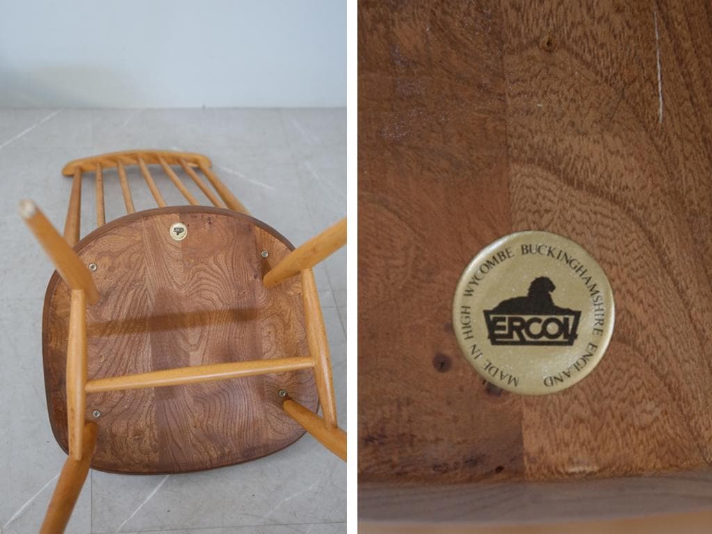 英国アンティークERCOLアーコールゴールドスミスチェア/イス(91-134-2