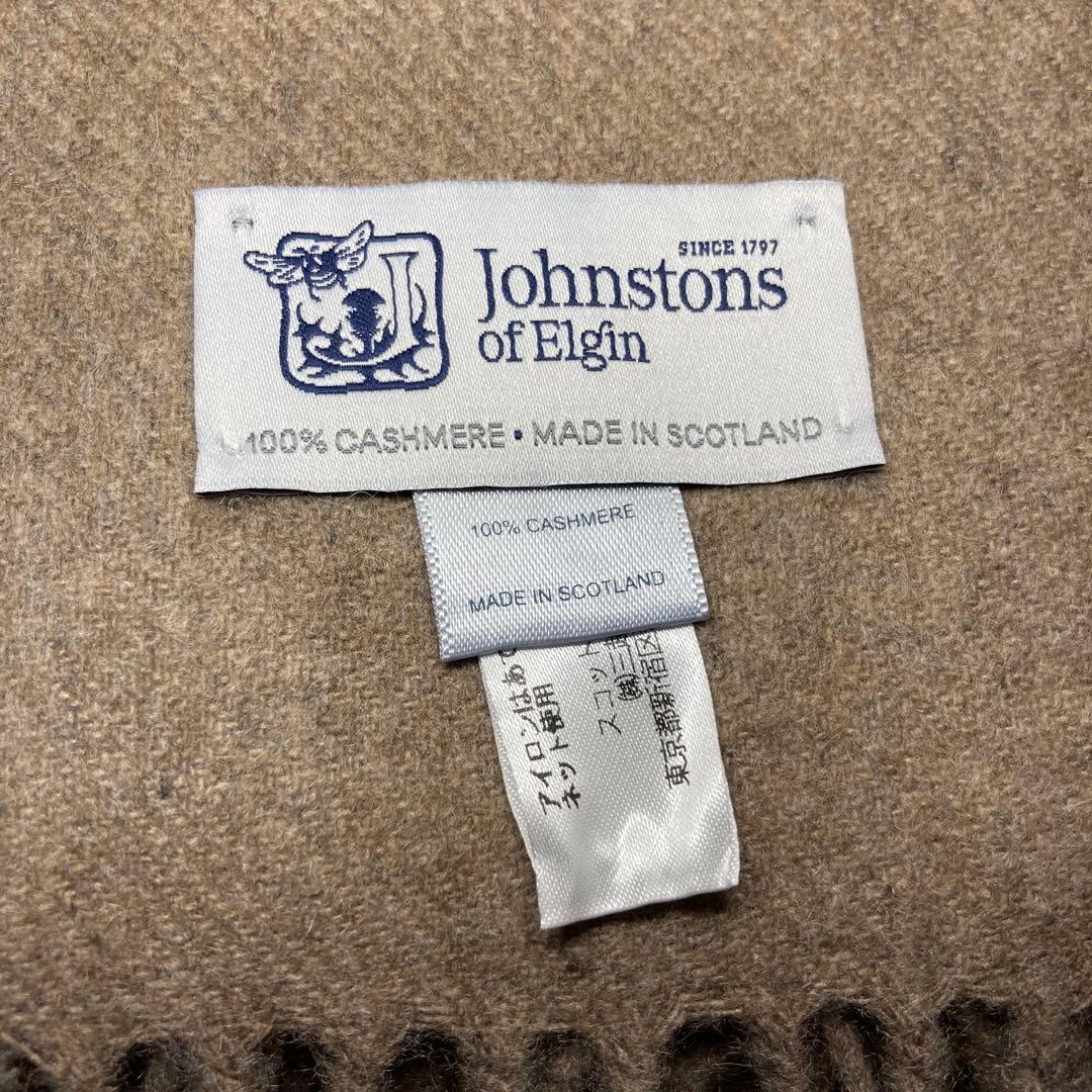 極美品 ジョンストンズ カシミヤ100％ 大判ストール オッター 国内正規品