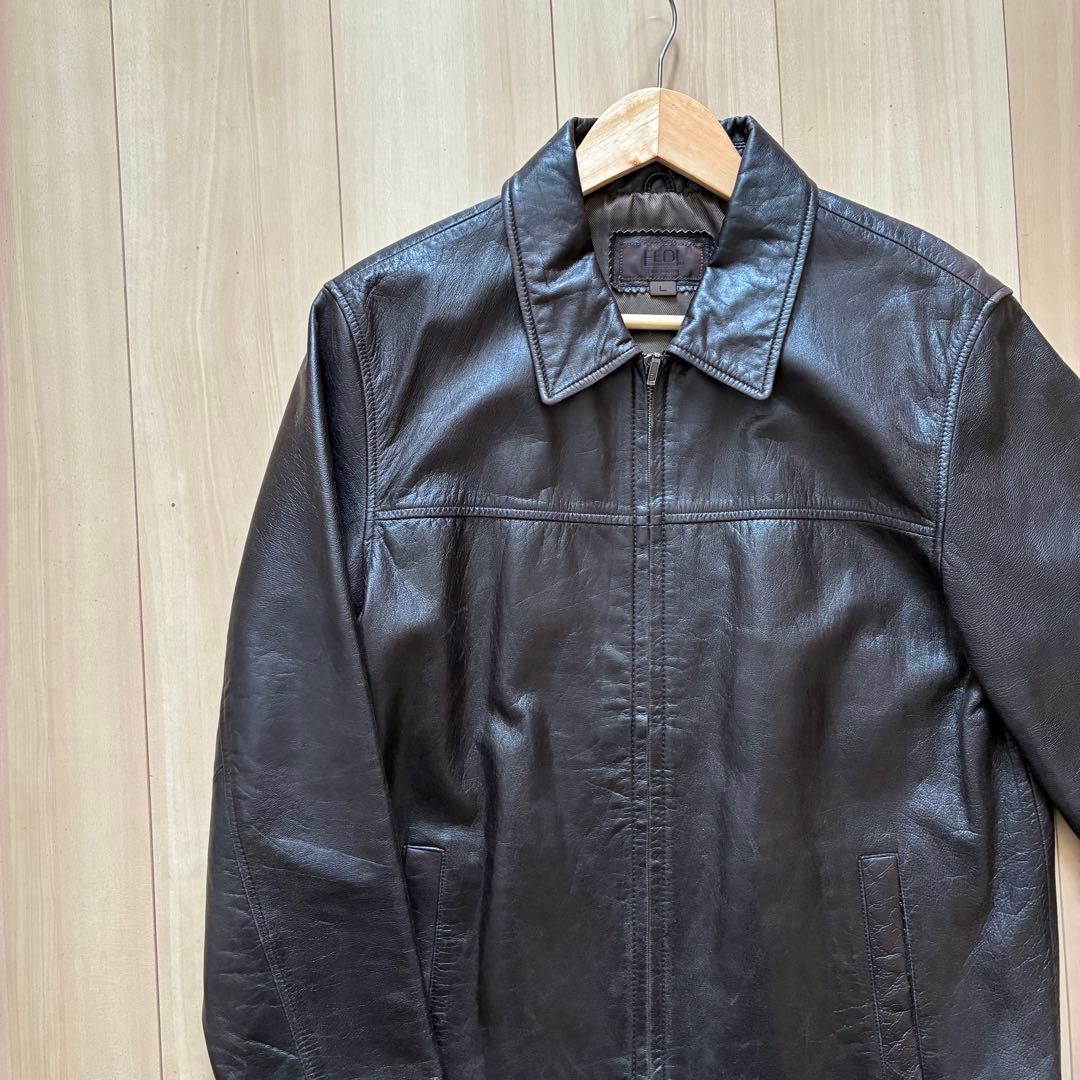 ヴィンテージ レザージャケット ダークブラウン L スペシャル　レザー　ラルフ