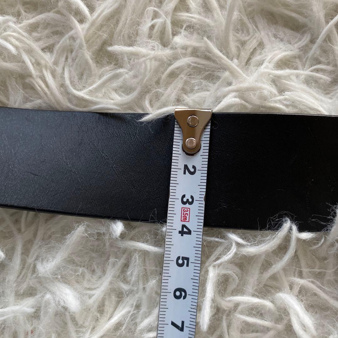 希少　Philipp Plein ベルト　ロゴ入り　ブラック