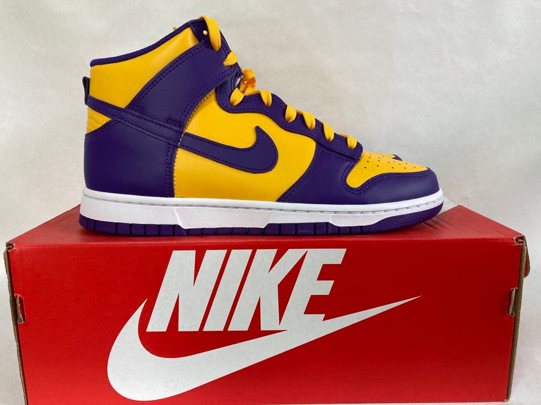 【黒タグ付き】NIKE DUNK HIGH RETRO LAKERS ダンク