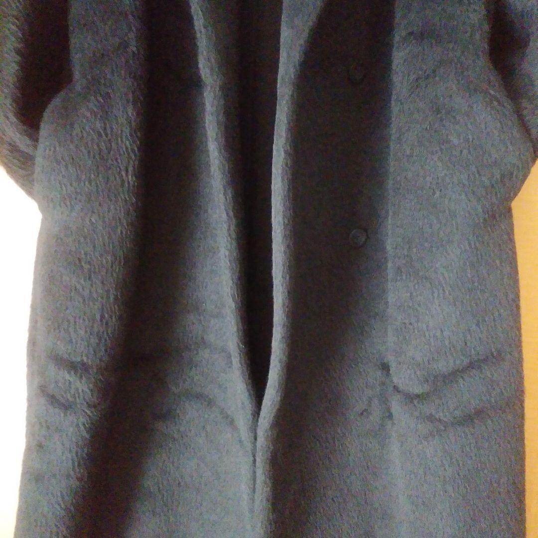 メル　た394✨️超美品！ヨシエイナバアルパカ裏地絹軽いブラックロング 9