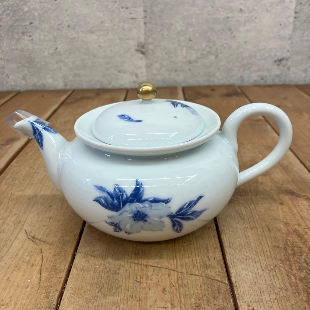 深川製磁 オリエンタルブルー 陶器製 銘々皿 茶道具セット 湯飲み 急須 大皿
