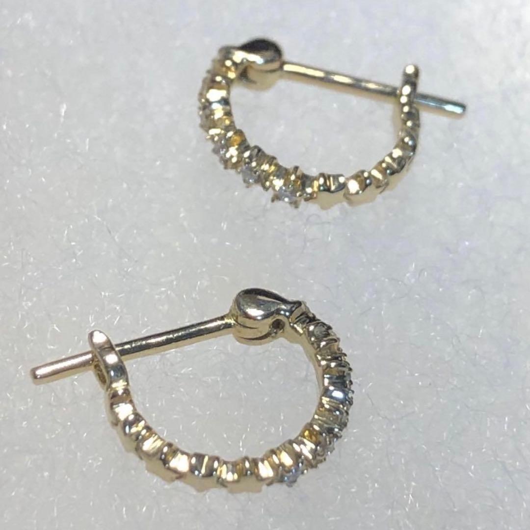 sowi★スターダスト・ダイヤモンド フープピアス(S)【K10YG】