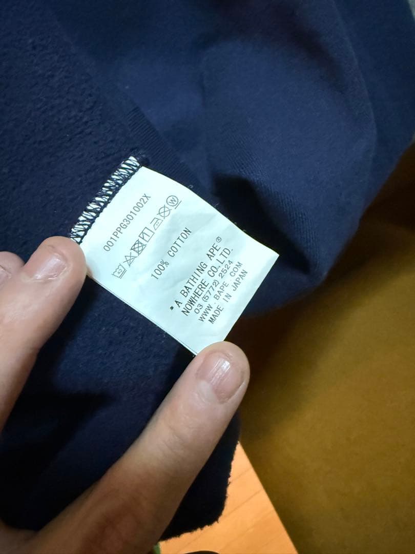 A BATHING APE ネイビー XL パーカー