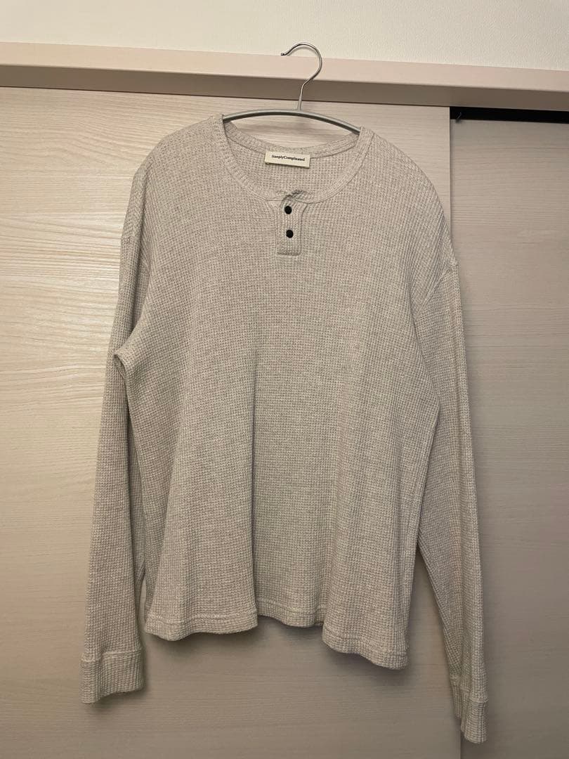 トップス simply complicated SNAP HENRY L/S TEE