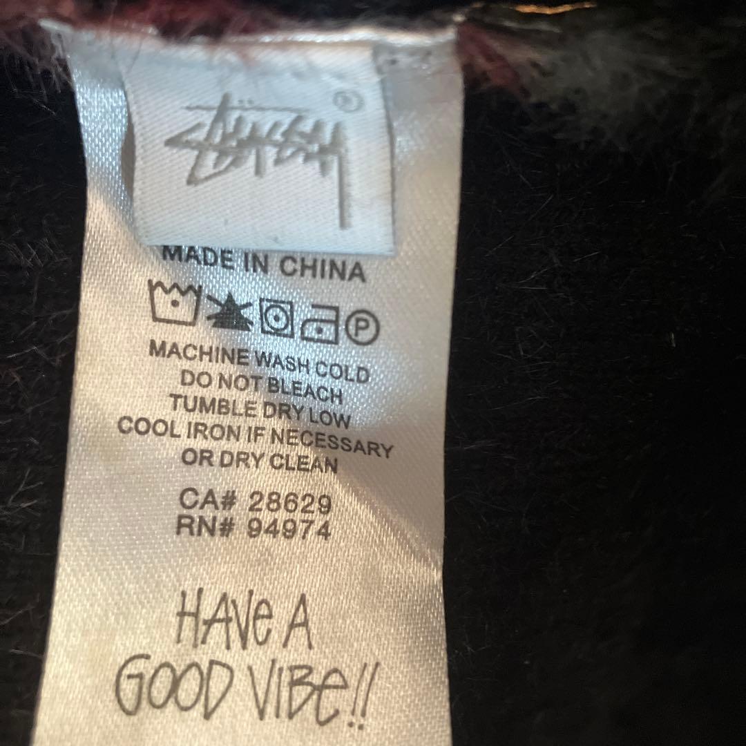 【4日まで値下げ】STUSSY Stripe Shaggy cardigan L