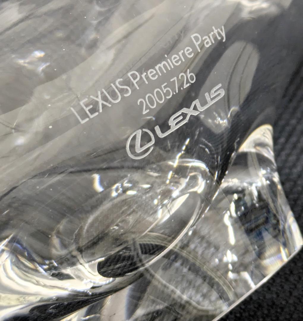 【希少・非売品】LEXUS 2005年 日本開業記念 ガラス花瓶 一輪挿し