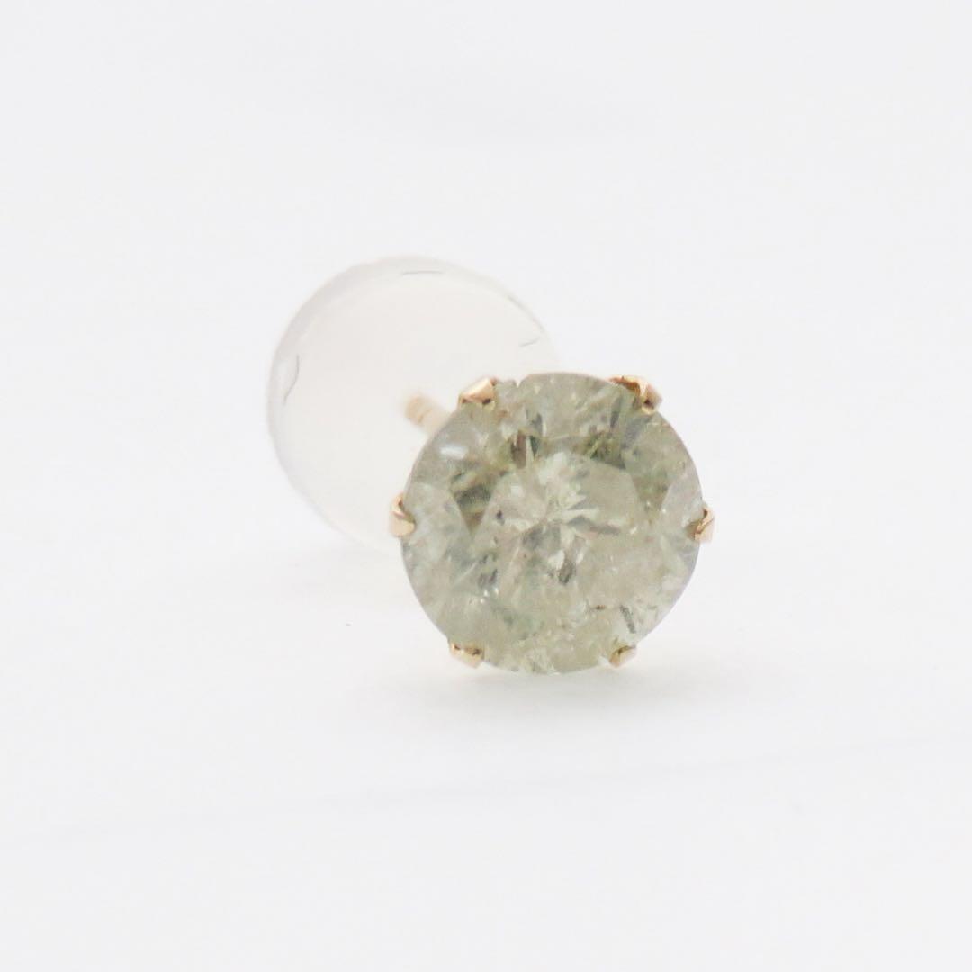 3*3様 K10YG 天然ダイヤモンド 0.55ct 片耳ピアス｜一粒タイプ　1