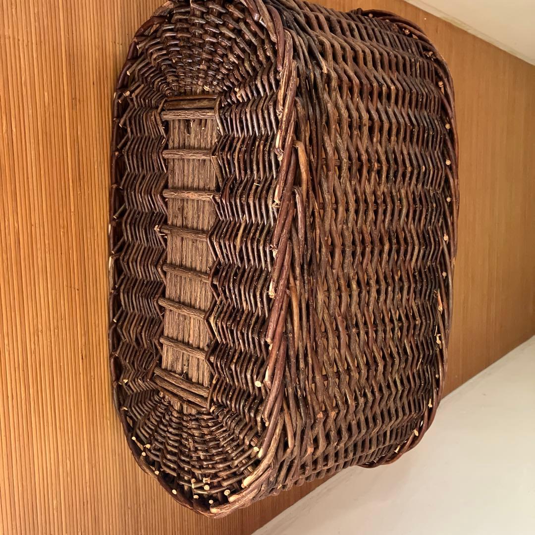 希少伝統工芸　コリ柳細工　手つき籠　大