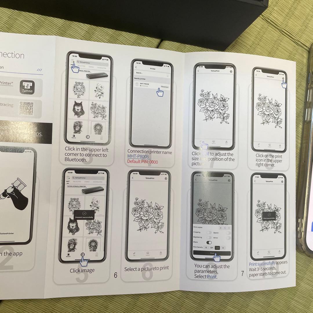 か*る様 タトゥー 下絵転写用 サーマルコピー機