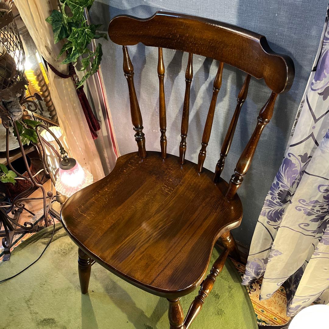 ぶた　L ４　キツツキマーク ヴィンテージ スピンドルチェア　飛騨産業