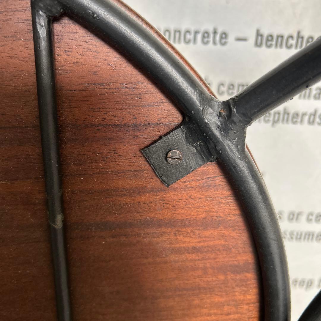 ヴィンテージ インダストリアル アイアン ウッド スツール チェアー 椅子 A