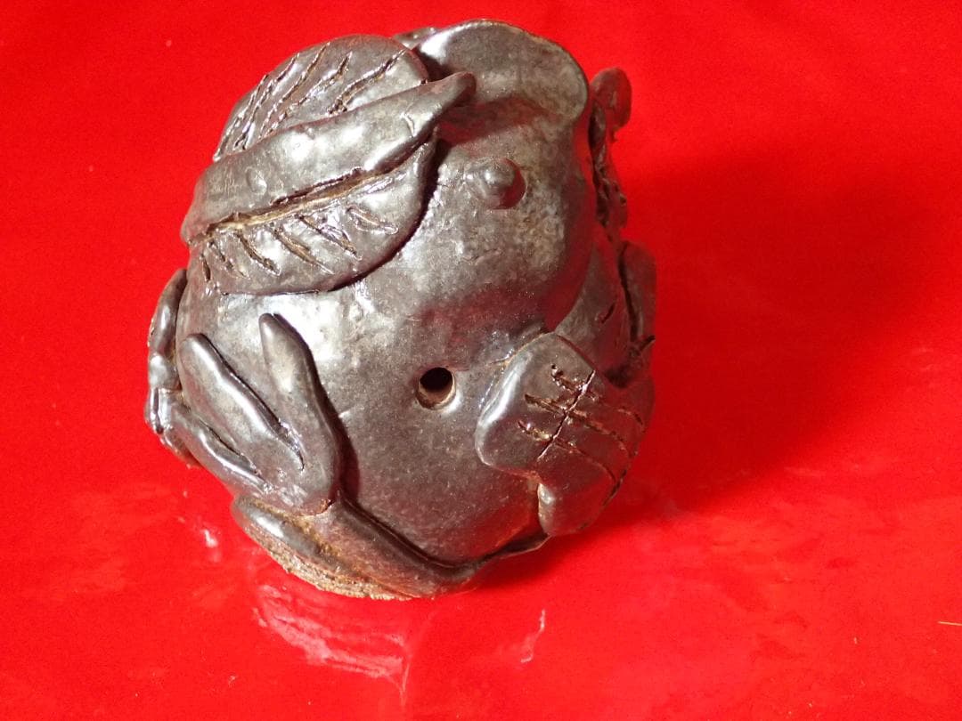 信楽狸　置物 金運アップ　ハンドメイド　七福狸　陶芸　オリジナル
