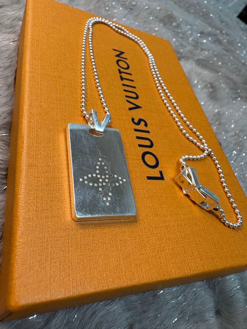 【美品】 LOUIS VUITTON ルイヴィトン ネックレス モノグラム タグ