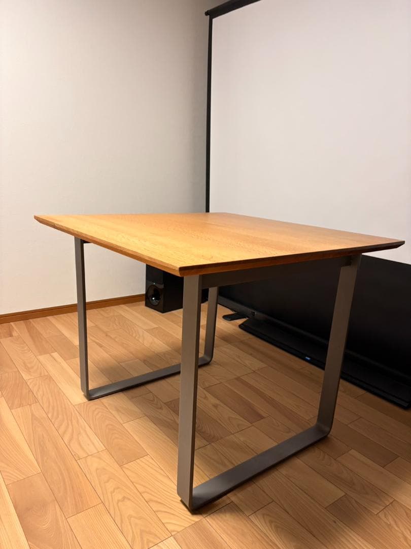 K◆大塚家具 無垢材 ダイニングテーブル 木製 テーブル 食卓 デスク アイアン