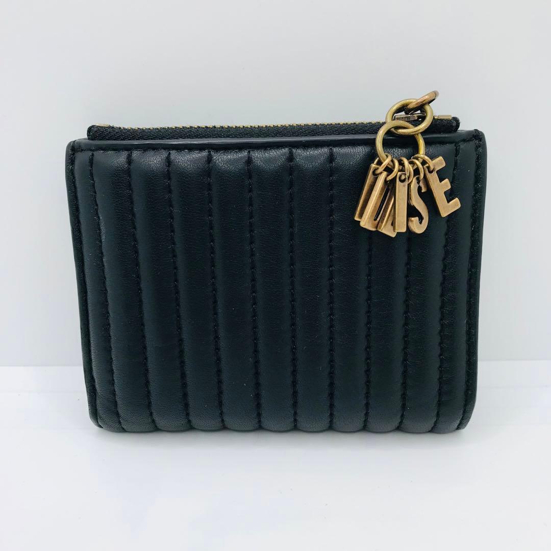 極美品✨DIESEL 二つ折り財布 ラムレザー エンボス コンパクトウォレット