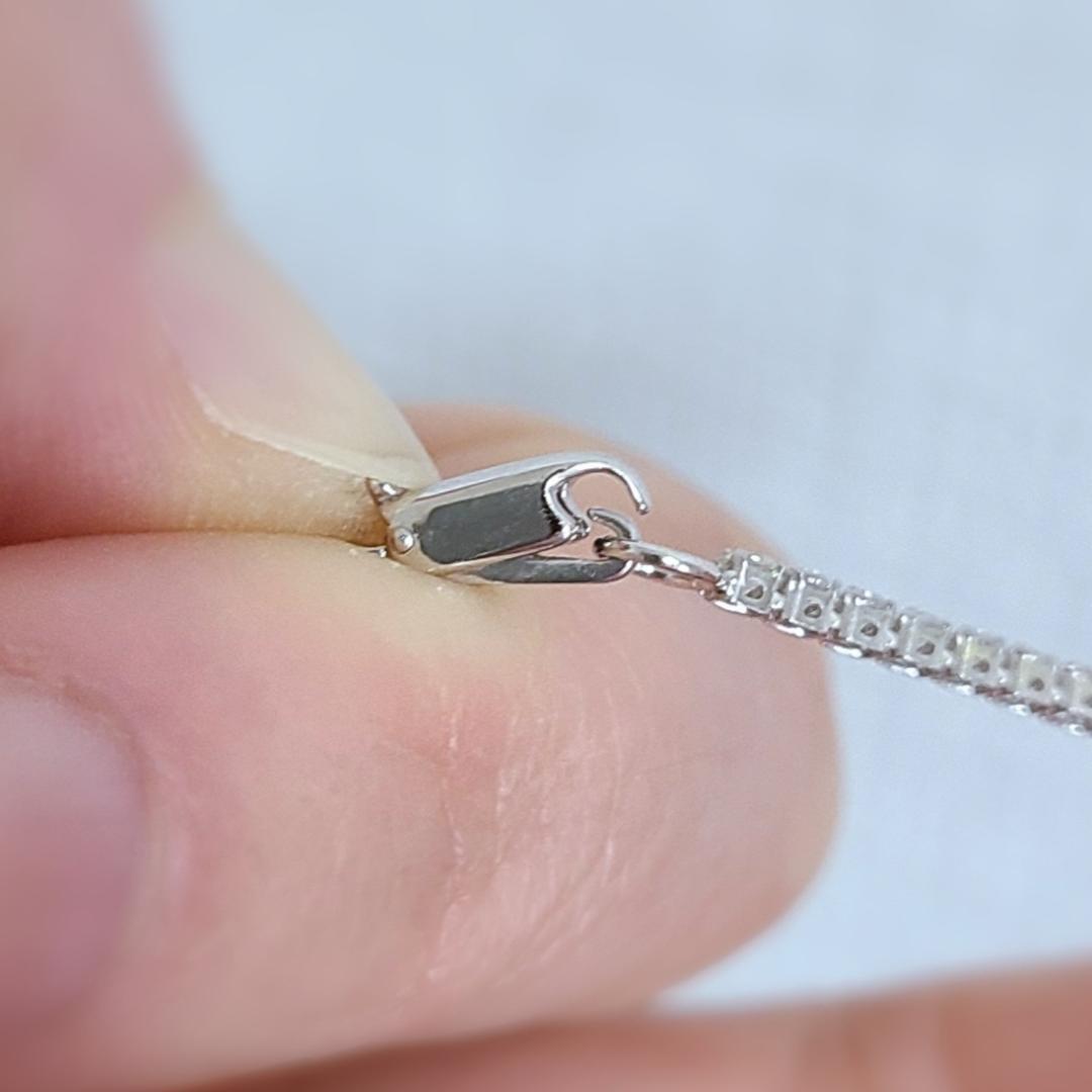 こみこみ白系 1.6ct　ダイヤモンド K14 WG テニスブレスレット