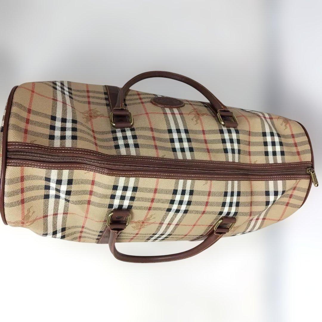 美品✨BURBERRYボストンバッグ ノバチェック ホースロゴ 2way PVC