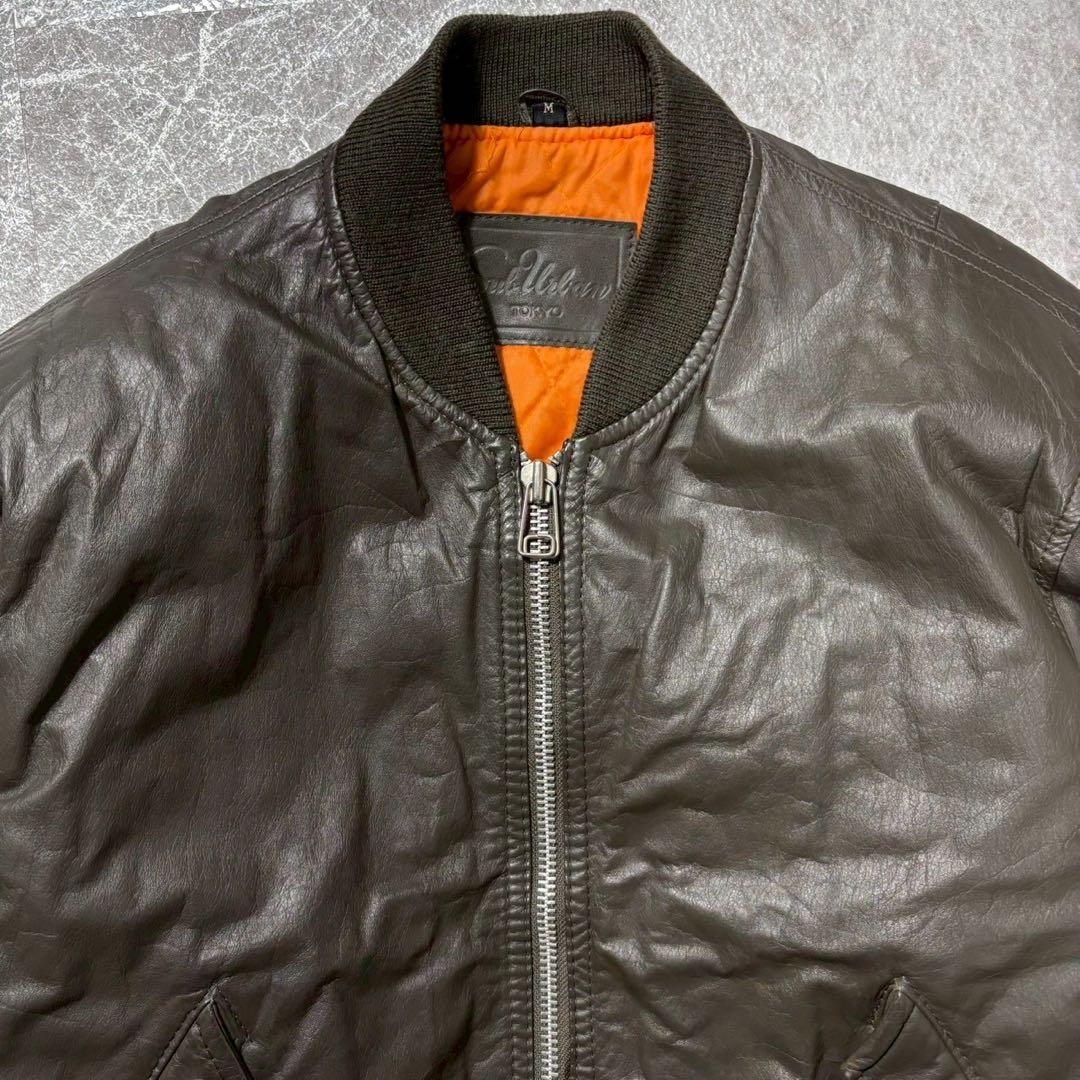 ジャケット・アウター MA-1 cow hide leather bomber jacket M
