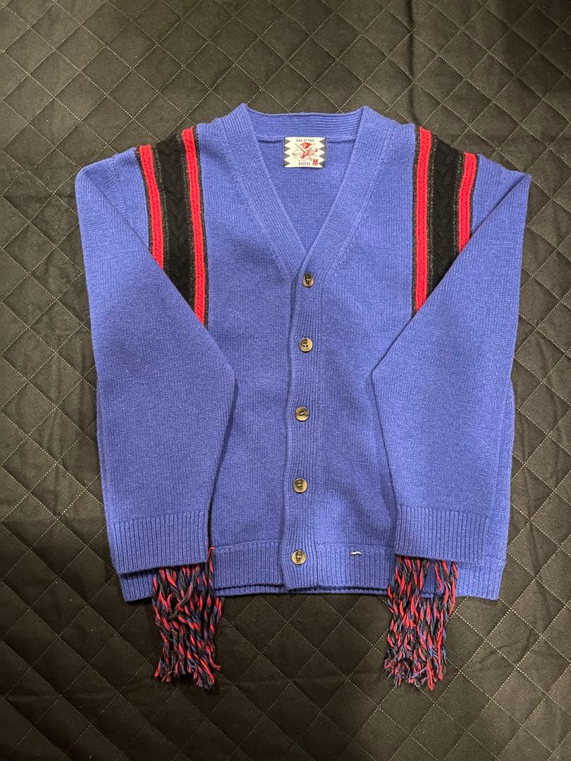 SON OF THE CHEESE M カーディガン 青