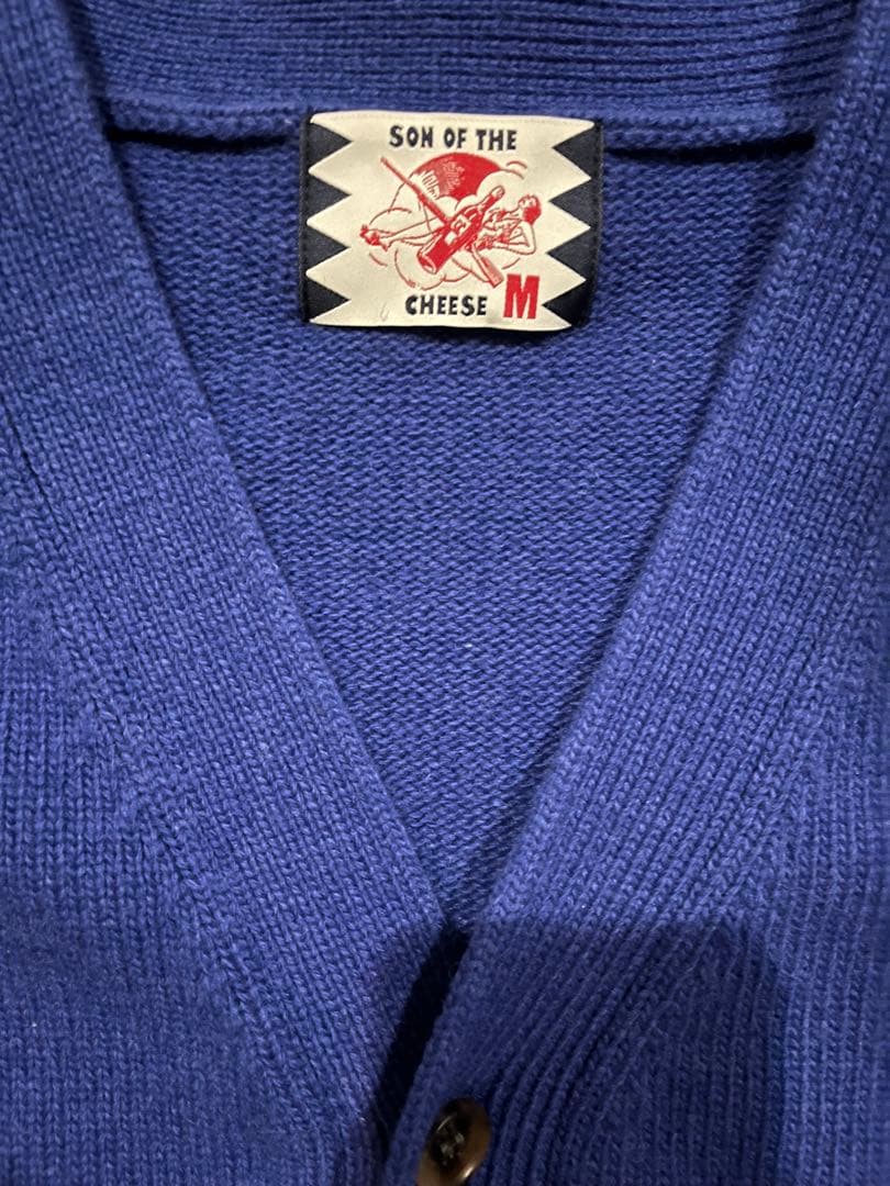 SON OF THE CHEESE M カーディガン 青