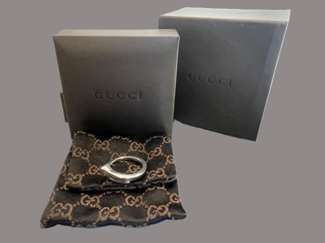 GUCCI グッチ キオド ネイル 釘 モチーフ シルバー リング 21号