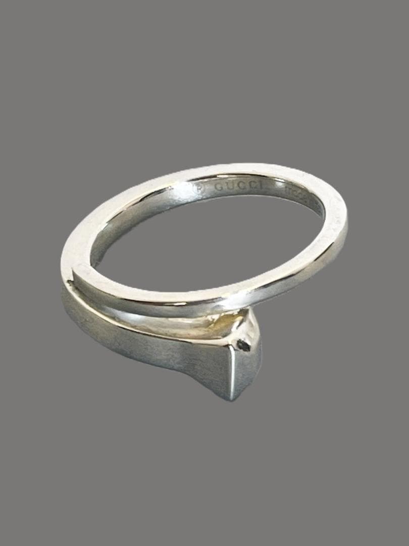 GUCCI グッチ キオド ネイル 釘 モチーフ シルバー リング 21号