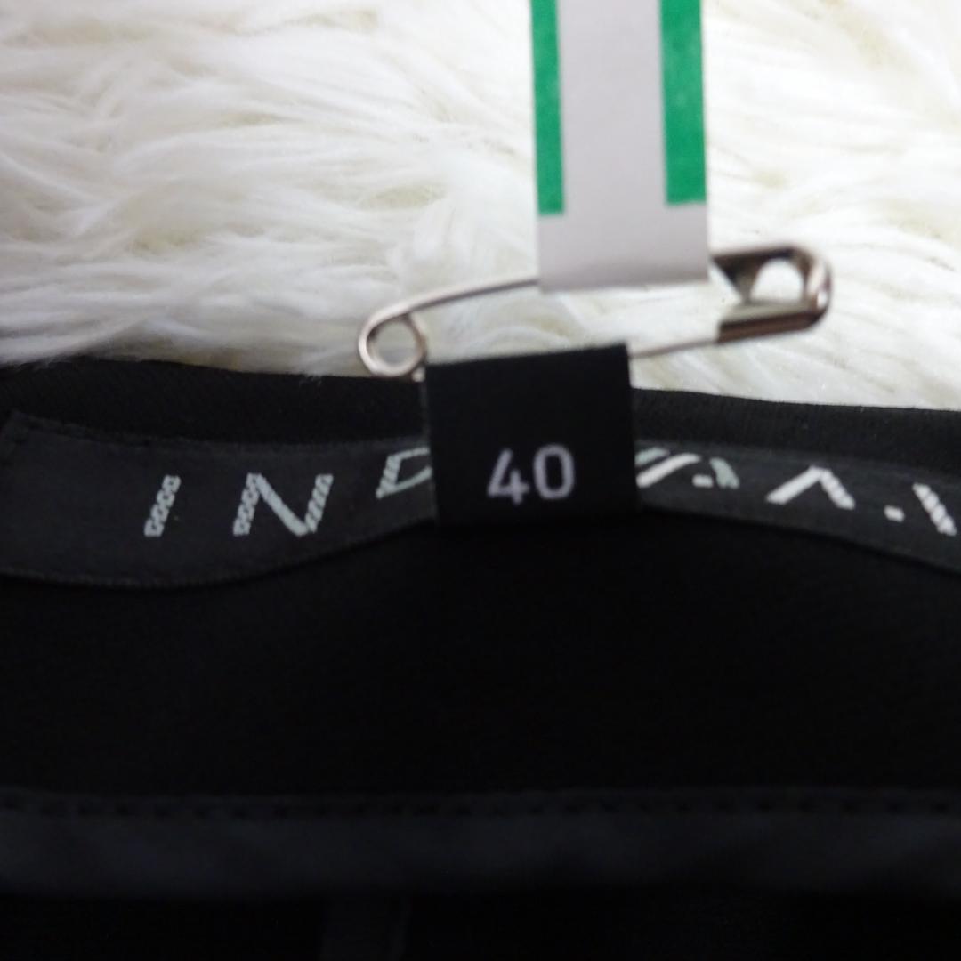 美品　インディヴィ ヴァイ　ノーカラージャケット　パンツスーツ　セットアップ　L