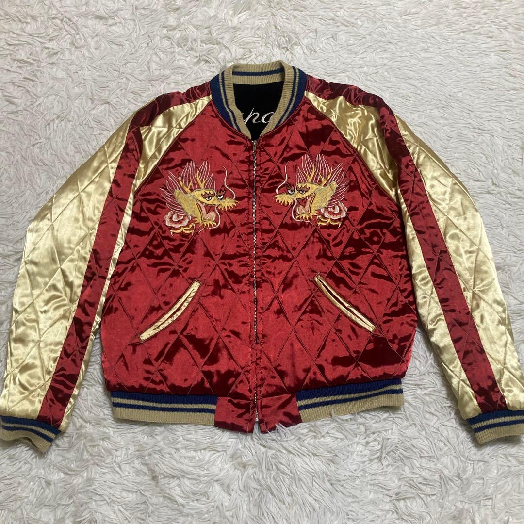 【美品】テーラー東洋 別珍 スカジャン M 虎 鷲 龍 日本地図 ヴィンテージ