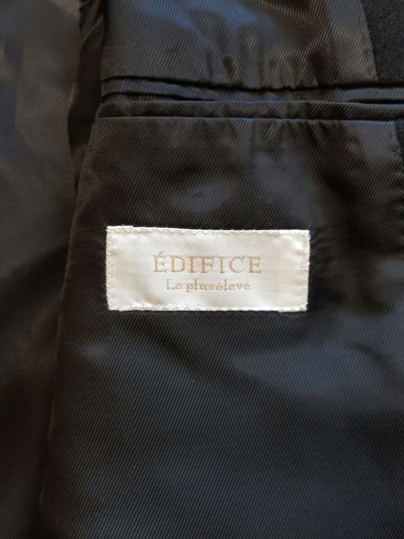 【名門】Whiteley & Green エディフィス ウールコート 44 黒