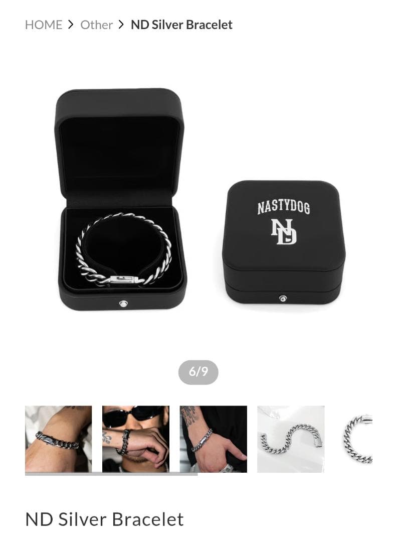 Nasty Dog シルバーチェーンブレスレット