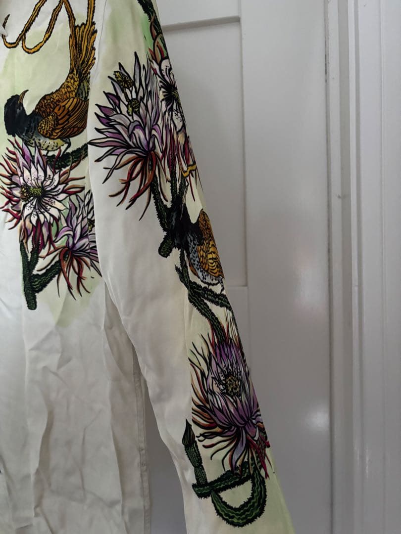 Dries Van Noten ドリスヴァンノッテン 花と鳥プリント 長袖シャツ