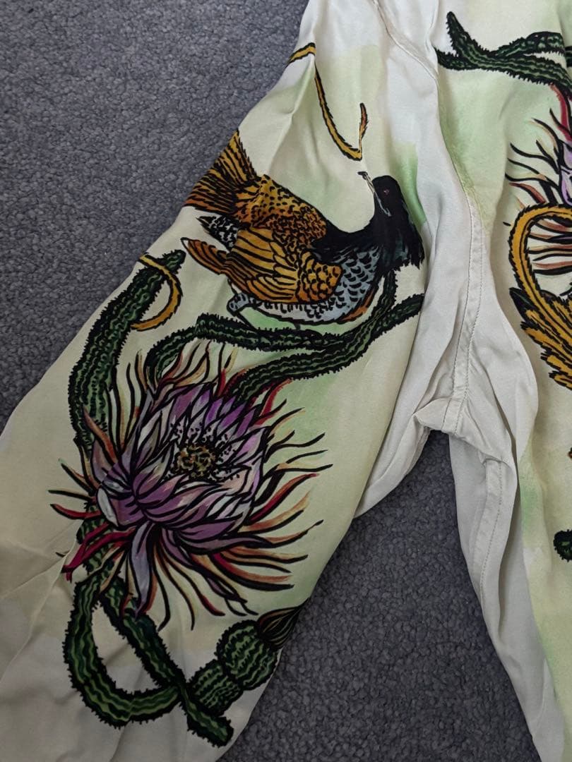 Dries Van Noten ドリスヴァンノッテン 花と鳥プリント 長袖シャツ