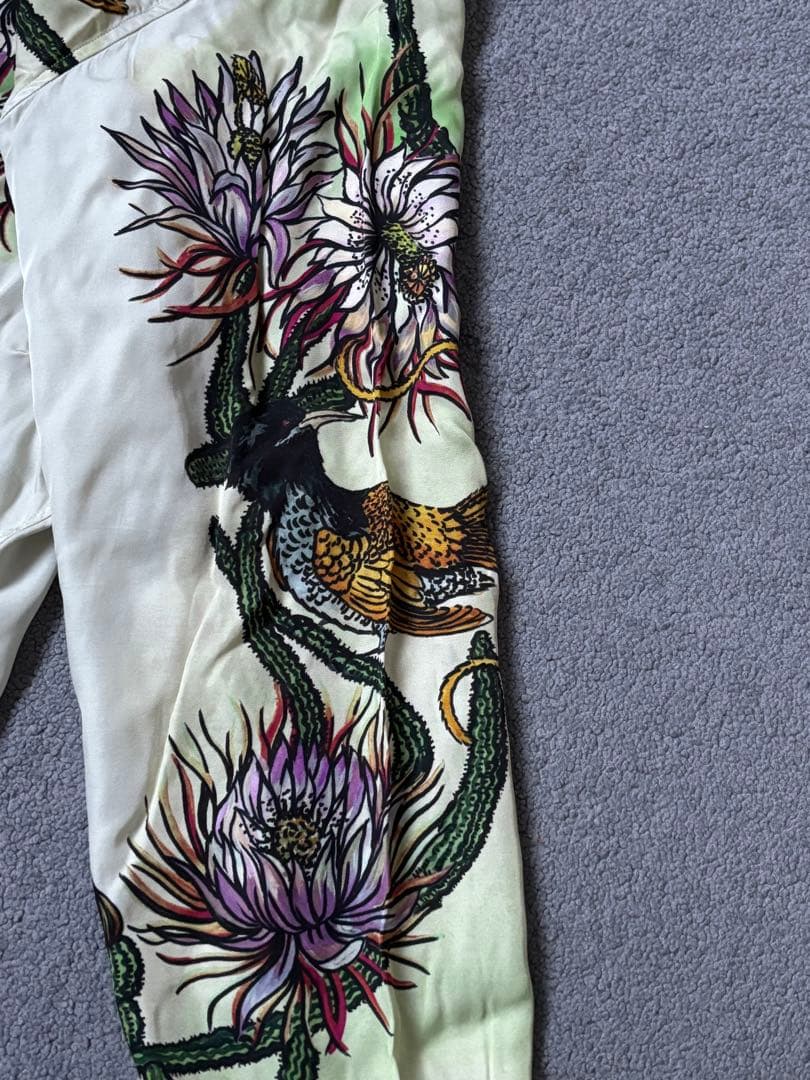 Dries Van Noten ドリスヴァンノッテン 花と鳥プリント 長袖シャツ