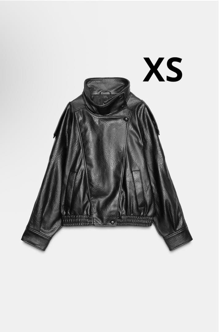 ZARA フェイクレザージャケット XSサイズ
