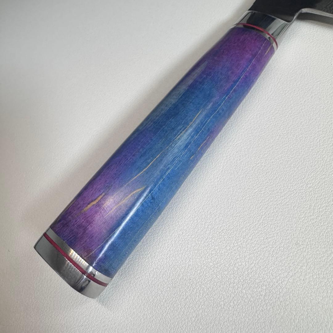 240mm黒打ちダマスカス　(切付型)牛刀シェフナイフ