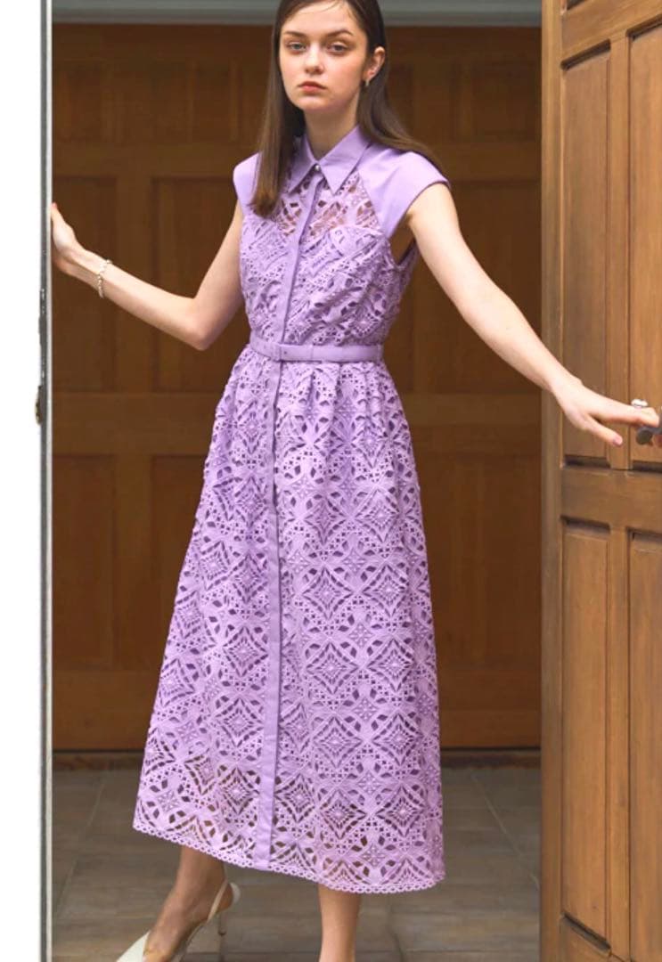 milkさま専用♡ERADIE フレンチケミカルレースシャツドレス