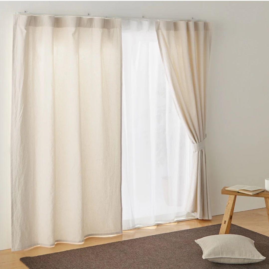 【ゆうさま専用】無印良品　洗いざらしカーテン100×135