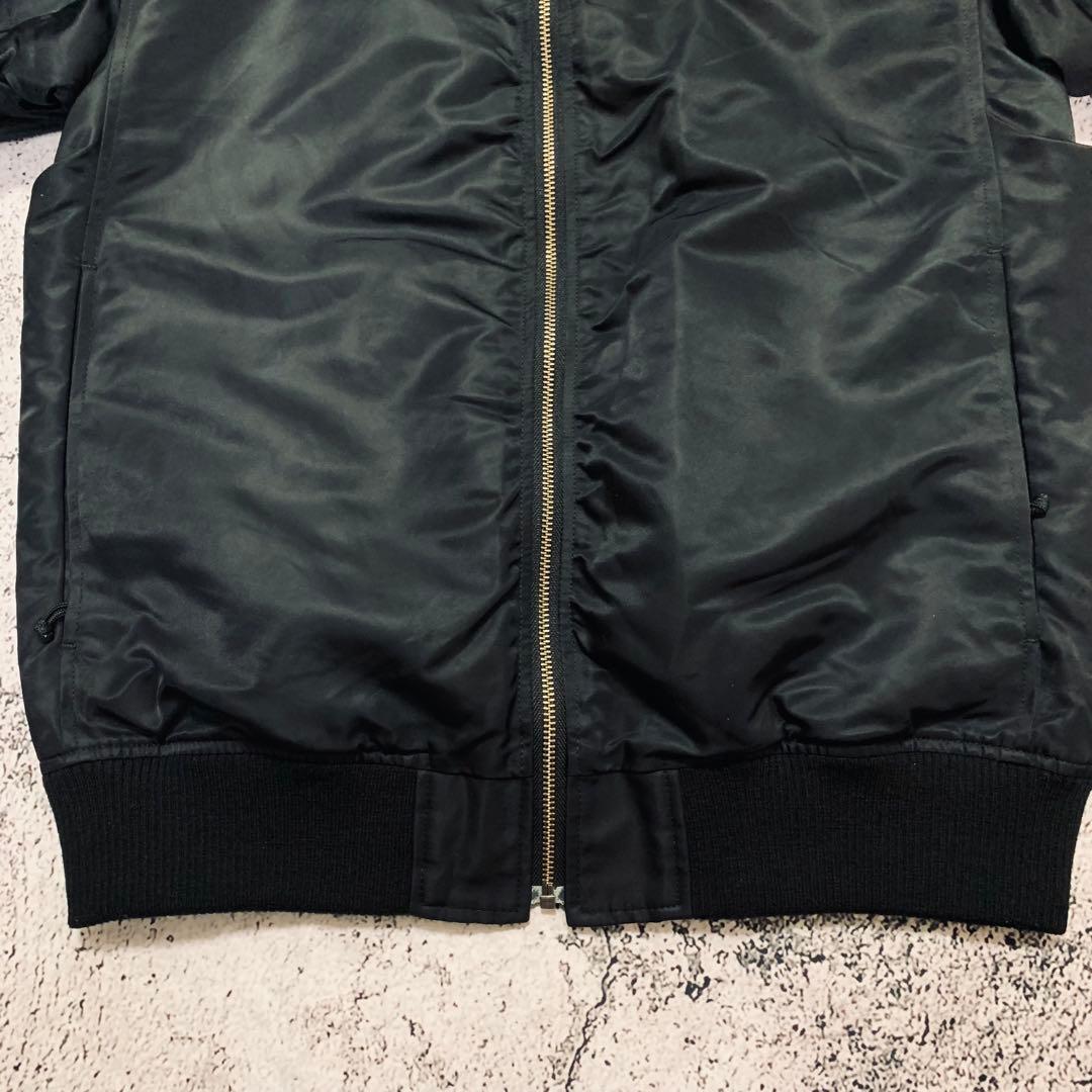 LAD MUSICIAN リバーシブル　ナイロンボンバージャケット　MA1 黒青