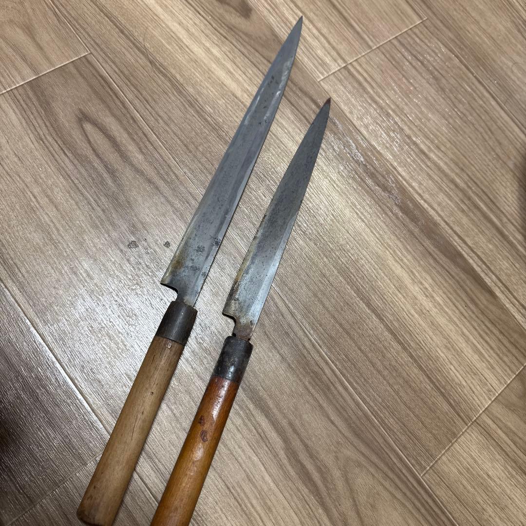 柳刃包丁 2本セット有次　正本