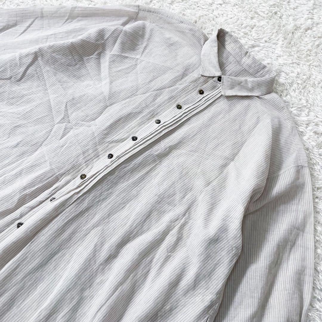 【極美品✨24ss】ババグーリ 手織りブラウス インドコットン ピンタック M