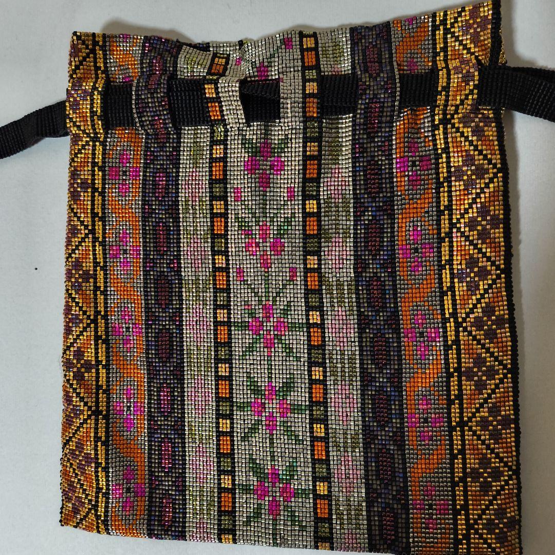 ビーズ 手織り バッグ 新品未使用 パーティ用 ハンドメイド 9-20