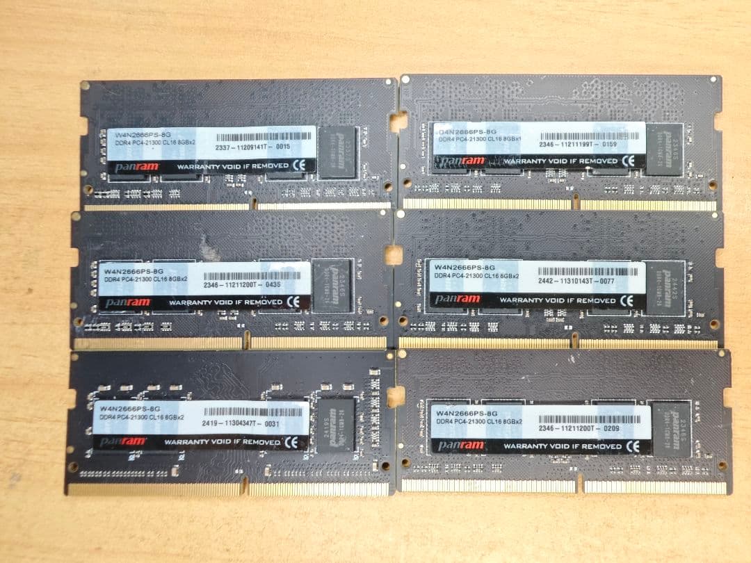 ド*ん様 Panram DDR4 8GBx2 メモリ W4N266PS-8G 6