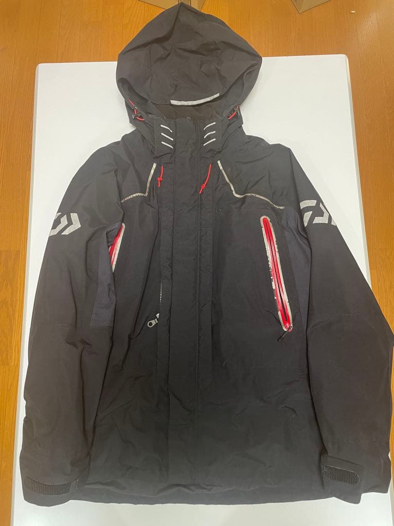 Daiwa ゴアテックス 防水防寒フィッシングジャケット フード付き 上下 黒