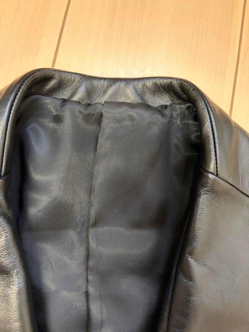 【COMME CA DU MODE】コムサデモード　レザーテーラード黒