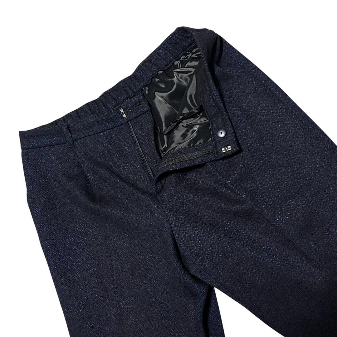 【大きいサイズ】【44】INDIVI ノーカラー パンツスーツセットアップ