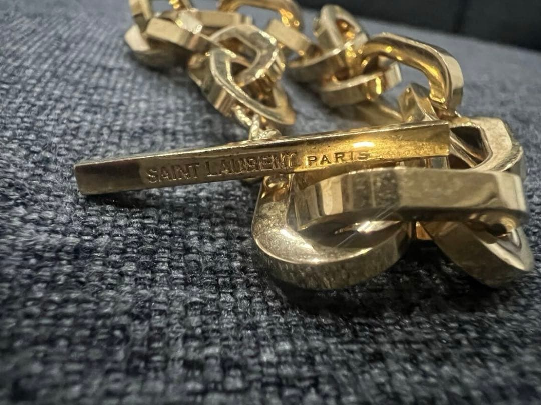 【値下げ 箱付き美品】SAINT LAURENT チェーン ブレスレット腕輪